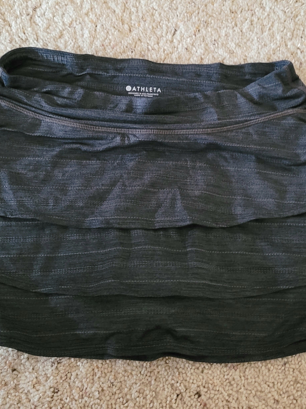 Athleta Women's Black Layered Active Skirt